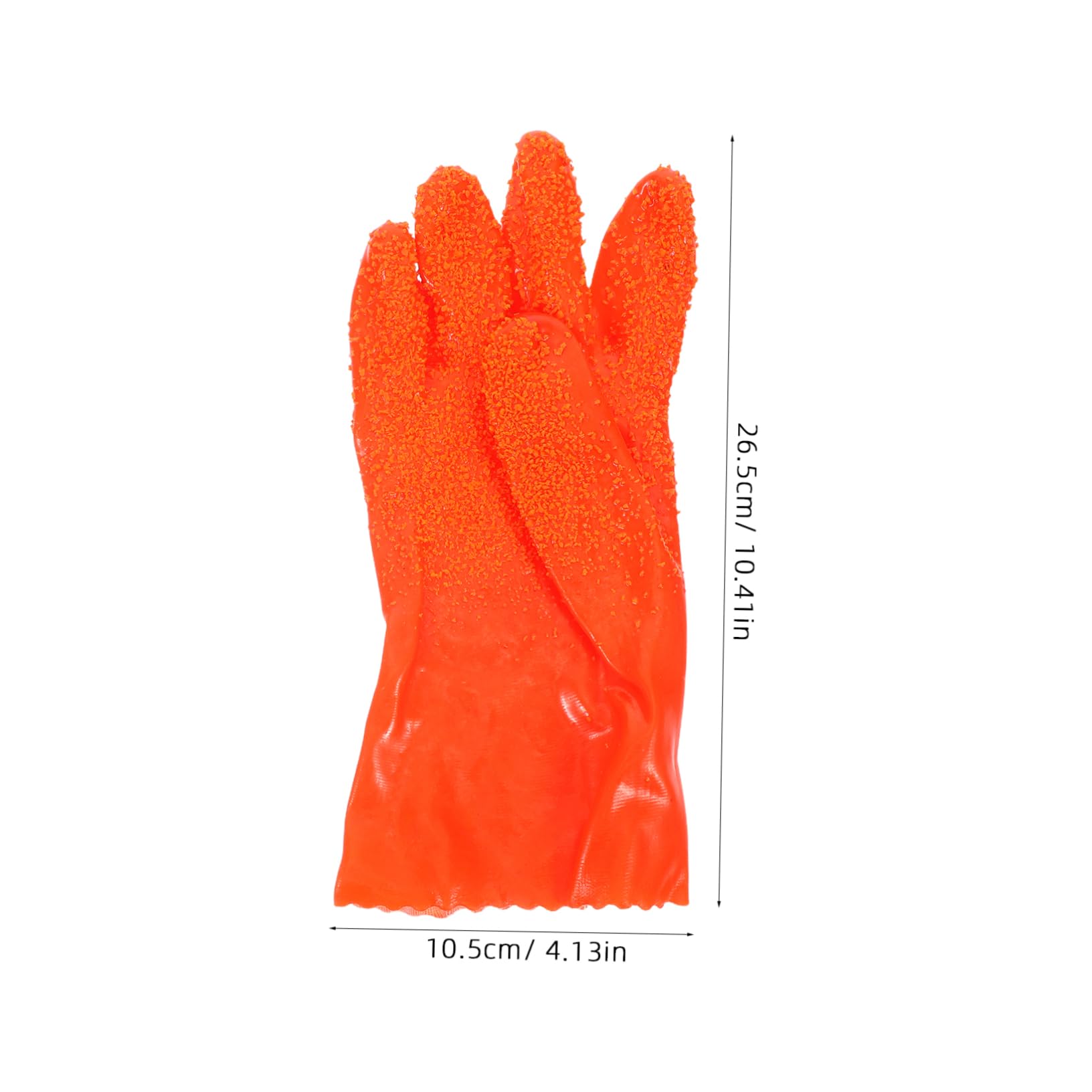 Tofficu 6 Pares de Guantes Largos Impermeables de Goma para Limpieza de Desagües y Fontanería, Resistentes Abrasión, Antideslizantes para Uso Industrial y Doméstico