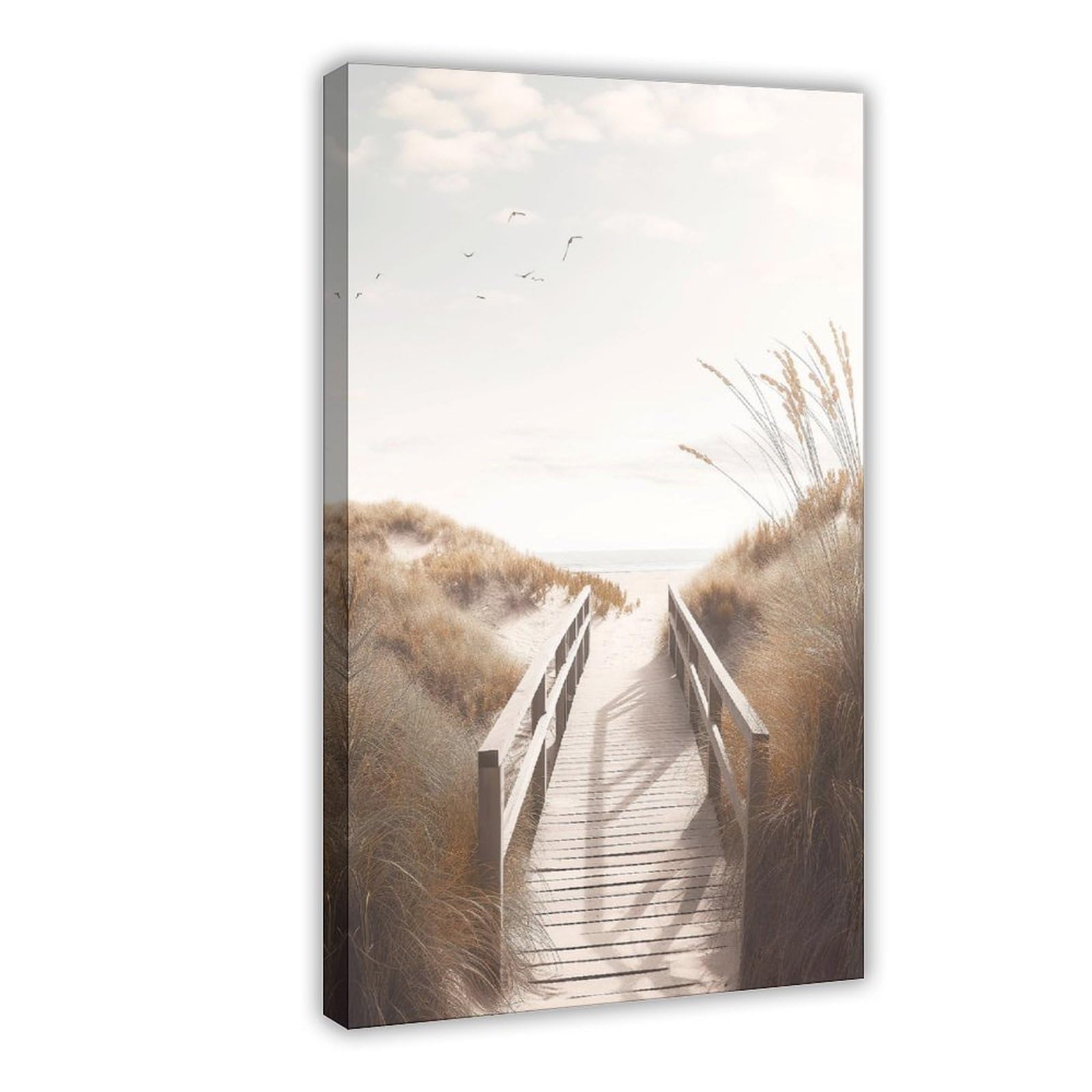 Bareronor Beach Bridge Canvas Poster Bedroom Decor Landscape Office Room Decor Gift 24" L X 36" W