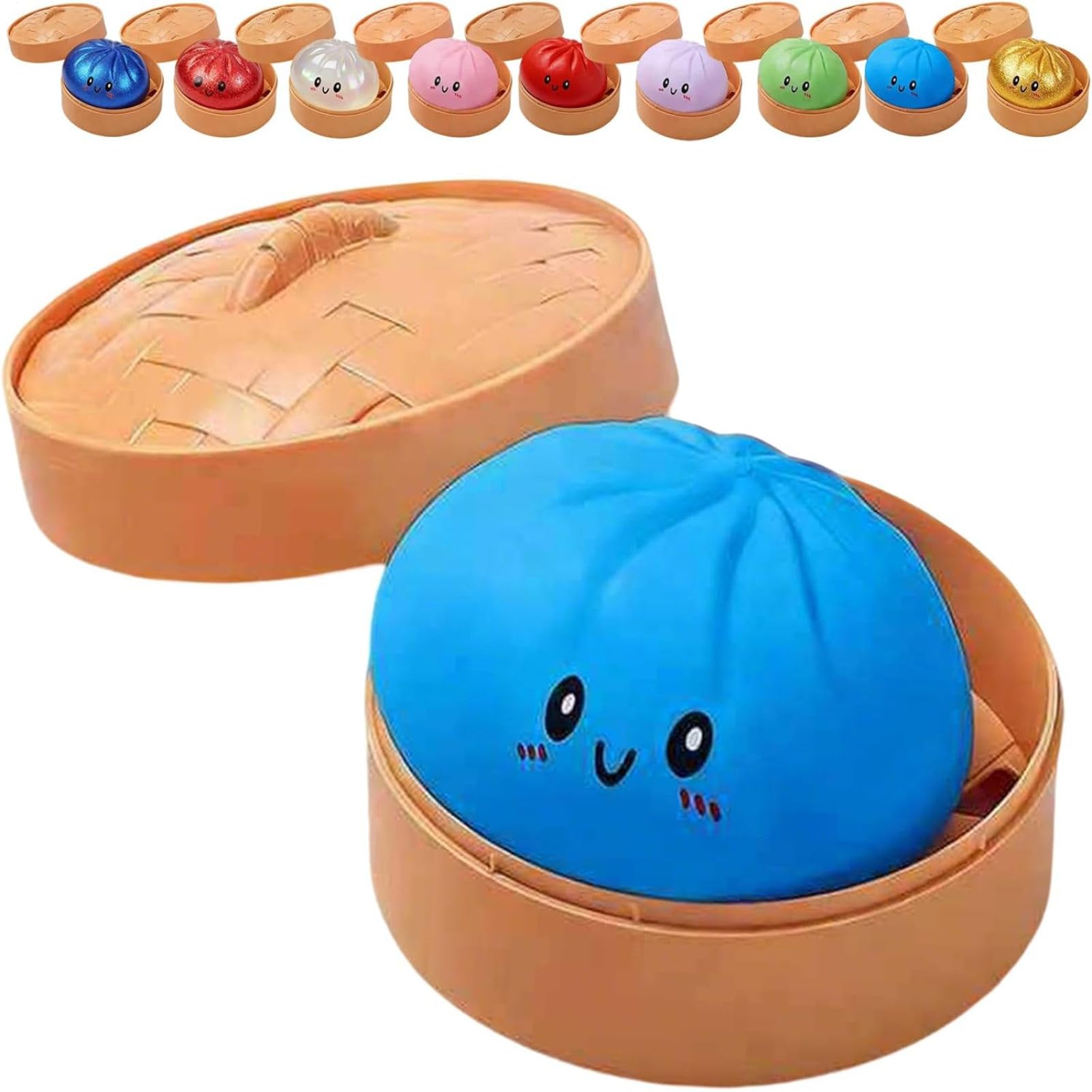 Giant Glitter Dumpling Squishy - Glitter Dumpling Squishy with Box, mysterys Squishys Dumplings Box, Juguetes Antiestrés para Adultos Y Adolescentes, Rellenos para Cestas De Pascua — view 12