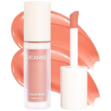 Matte Liquid Blush for Cheeks, High Pigment Buildable Cream Blush, Long-Lasting Natural Glow - Hydrating Formula Lightweight Makeup Radiant Flushed Cheeks 03 Guava