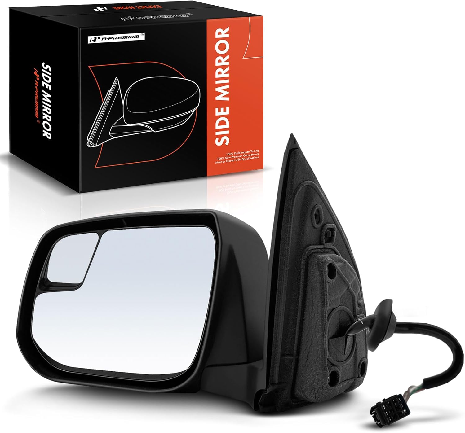 A-Premium Driver Side Power Door Mirror - Compatible with Chevrolet Colorado & GMC Canyon, 2017-2022 - Heated Manual Folding Chrome Outside Rear View Mirror w/Blind Spot Detection - Replace# 84161189
