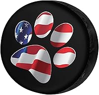 Vista 14 de Foruidea Cubierta de Neumático de Repuesto con Bandera Negra de América con Agujero para Cámara de Respaldo Cubierta de Neumático de Rueda