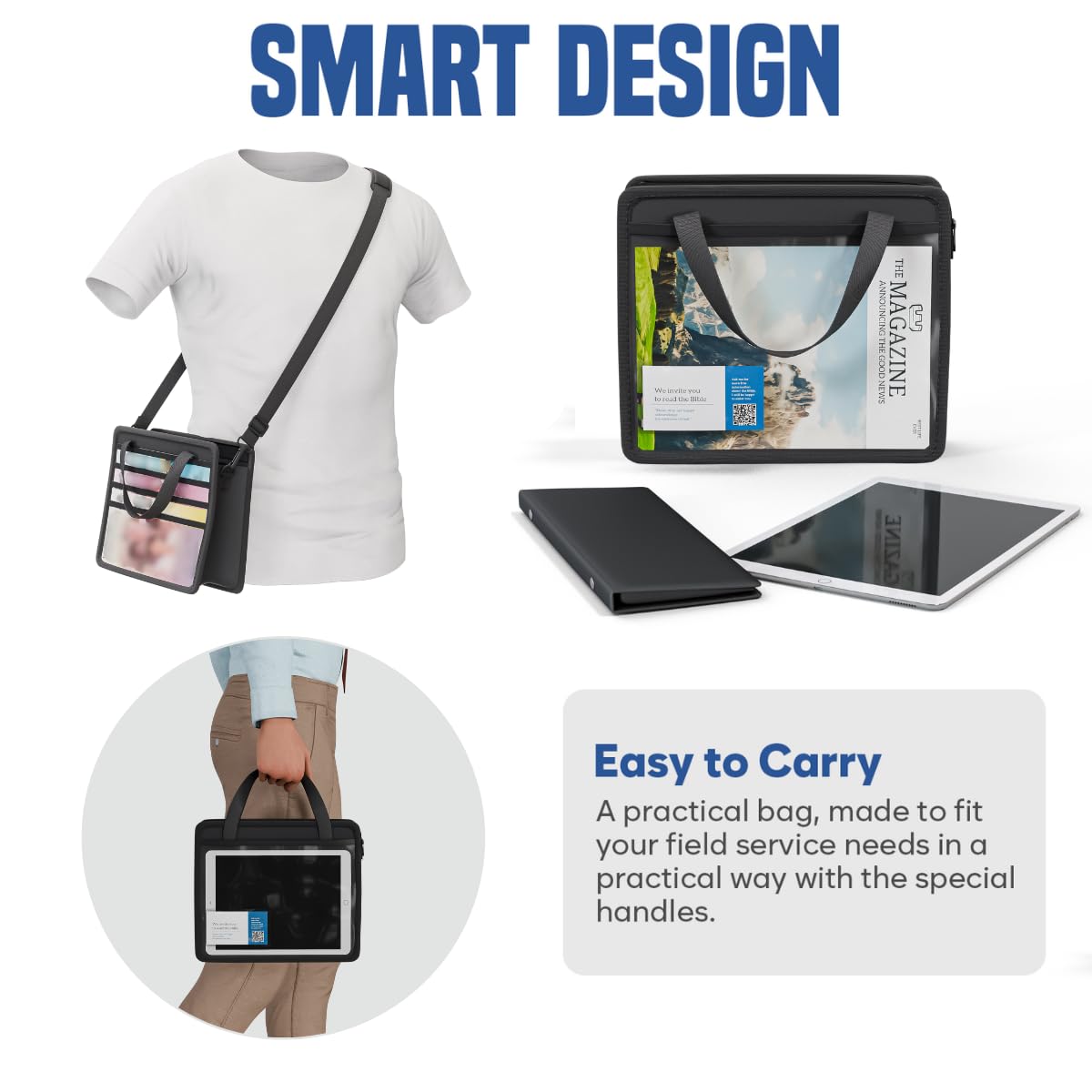 JW Magazine and Tract Holder, JW Field Service Supplies, Jehovah Witness Ministry Supplies, jw.org Accessories Gifts Ideas, Ministry Organizer for Pioneers, Best Life Ever Gifts Pioneer Bag Convention