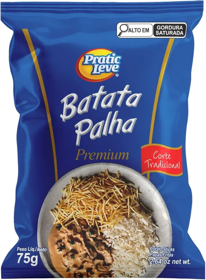 Kit com 4 Batata Palha Pratic Leve Premium Corte Tradicional - 75g