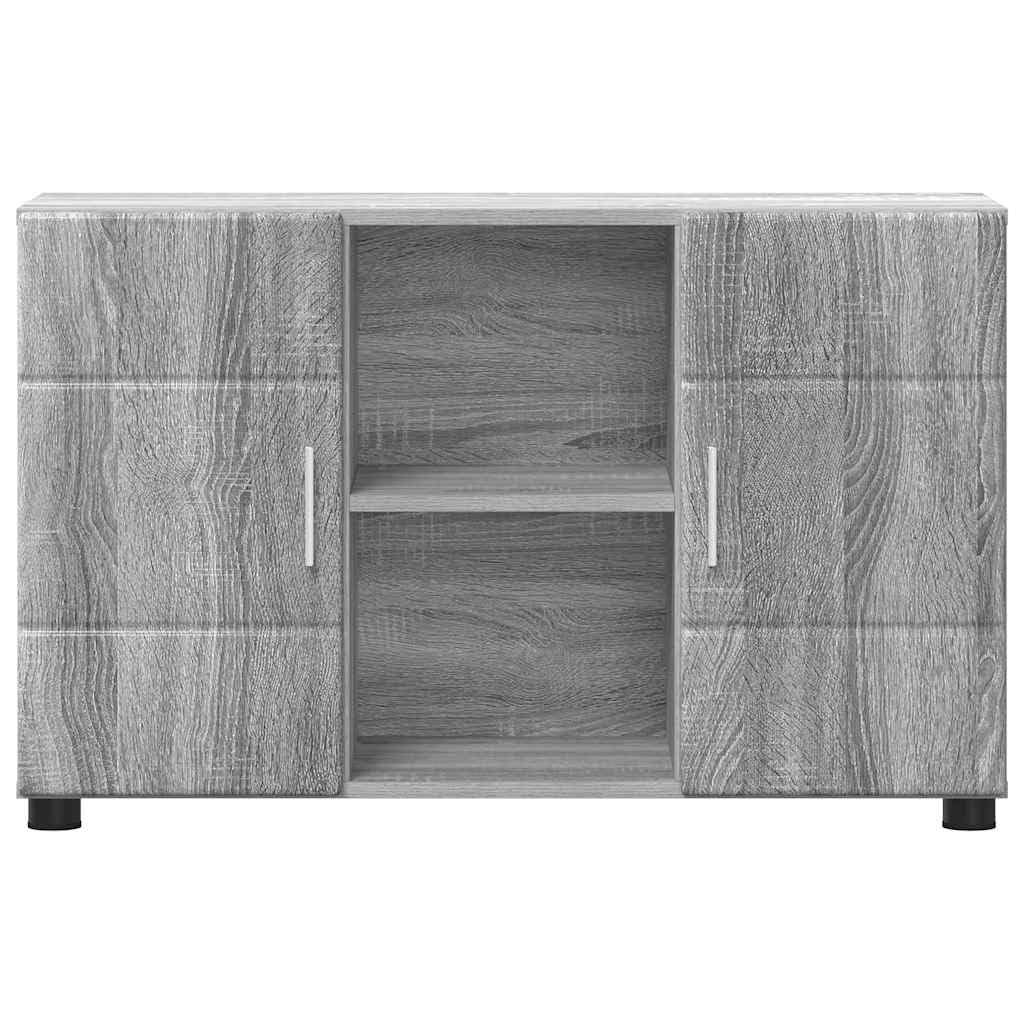 Florin, credenza in robusto legno, 88,5 x 30,5 x 55,5 cm, grigio sonoma, con ampio spazio di archiviazione, opaca, versatile, per soggiorno, casa, ufficio e camera familiare