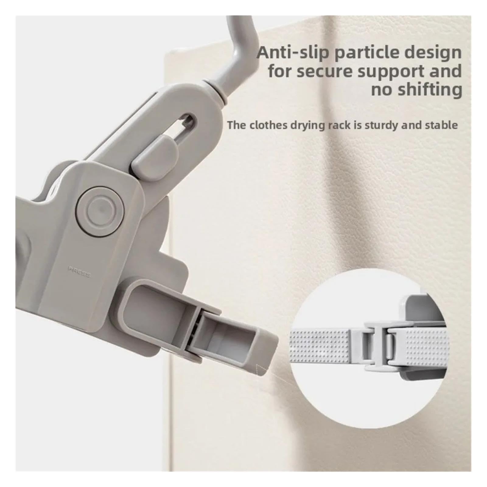 Appendiabiti a 6 fori Appendiabiti salvaspazio in plastica Leggero pieghevole for asciugare la giacca for viaggi all'aperto(Pink)