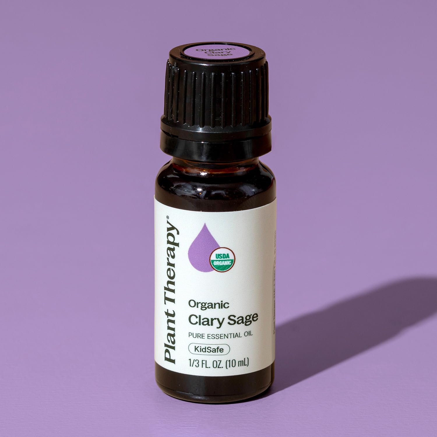 Plant Therapy Organic Clary Sage Essential Oil 10 mL (1/3 oz) 100% Pure, Undiluted, Natural Aromatherapy, Therapeutic Grade