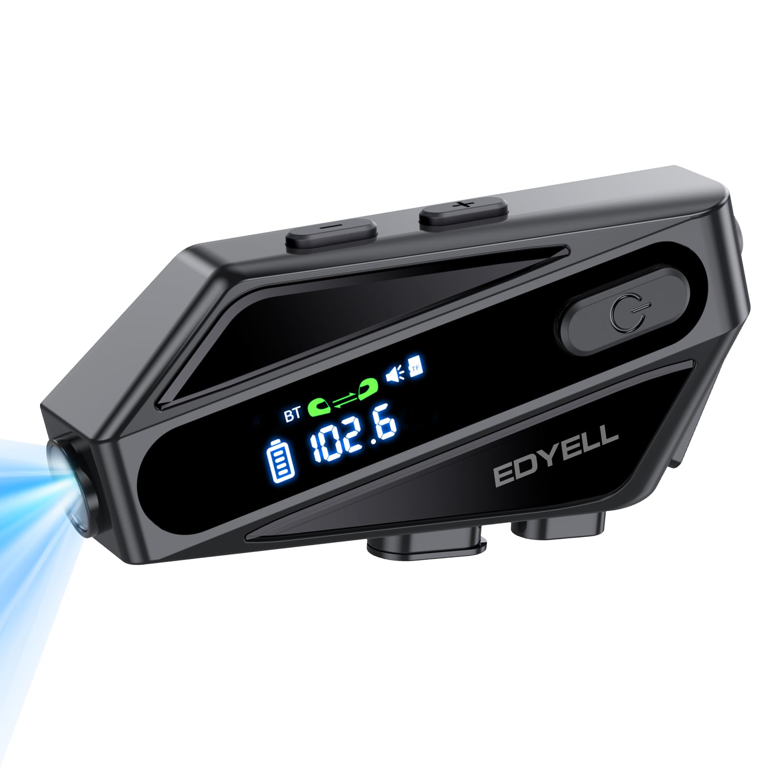 EDYELL Motorcycle Bluetooth Headsets, Wireless Dual Earphone On-Ear Helmet Bluetooth V5.3, HD Calling and HiFi Music, IP67 Waterproof Helmet Bluetooth Headset (C6-Dark Black)-image-27