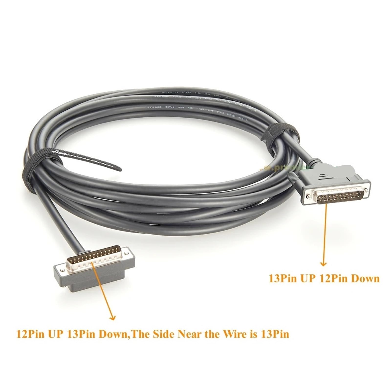 Cavo connettore DB25 ad angolo retto a basso profilo Slim D-Sub 25 pin DB25 maschio a maschio, cavo seriale ad angolo verso il basso (5 m)
