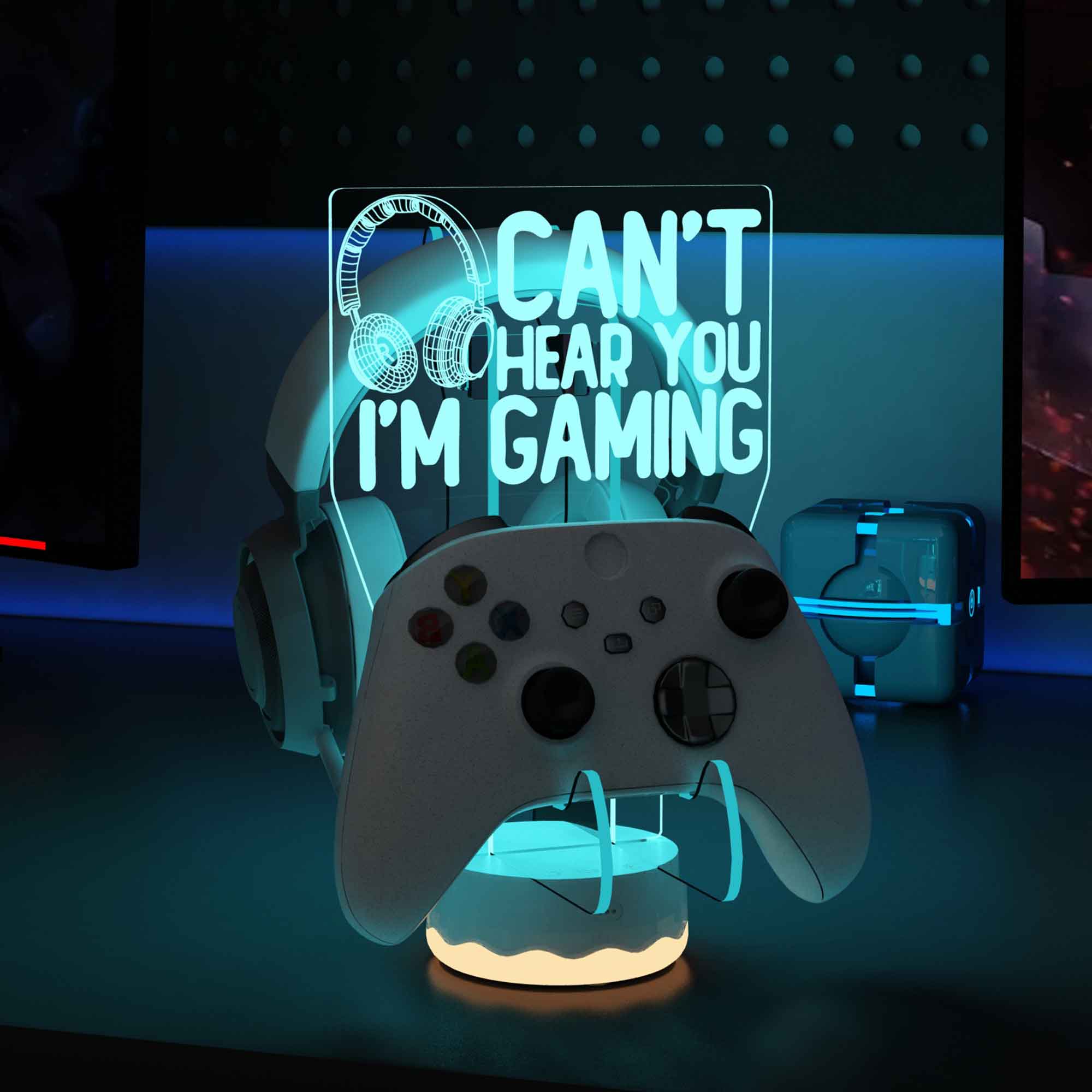 LED Kopfhörerständer Mit 3D Effekt - Stylische Halterung Für Gaming Zubehör