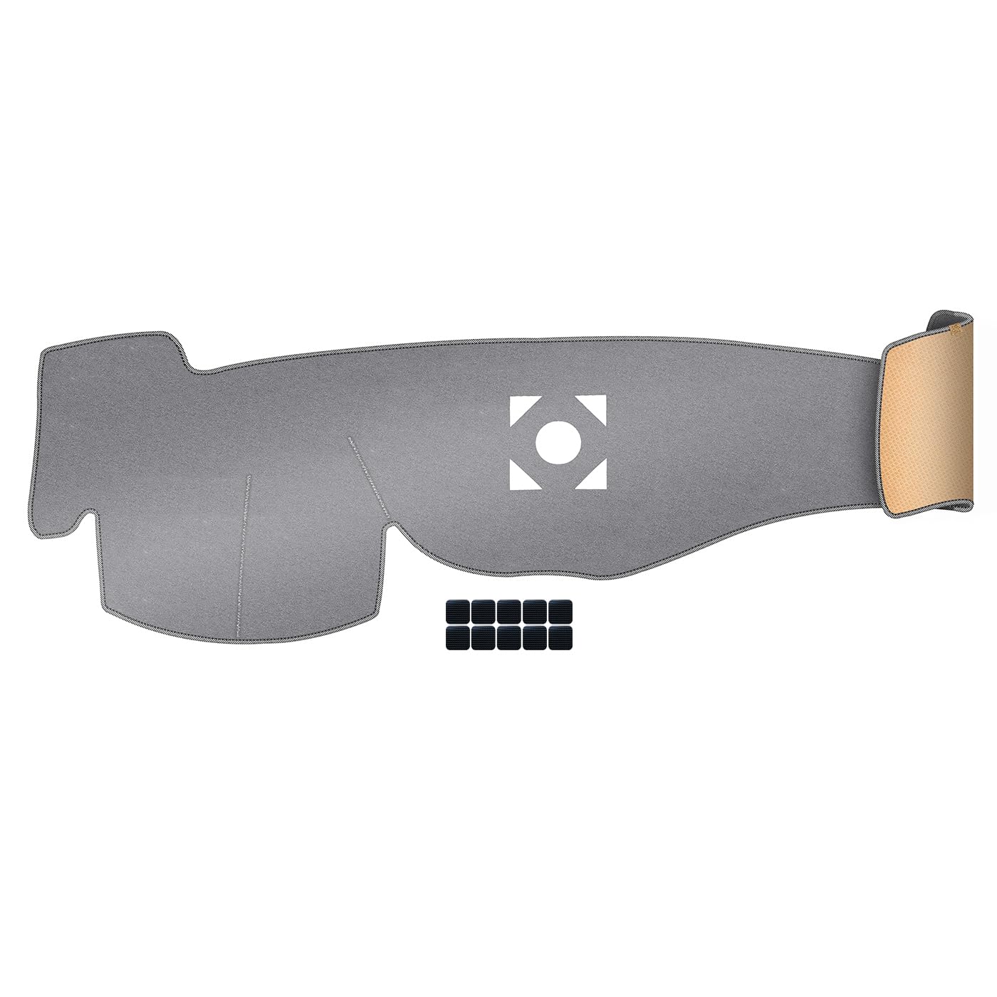 Upgrade Dacron Dashboard Cover Fit for 2008-2015 INFI-NITI G25, G35, G37, Q40, Q60 Effective Anti Glare, Reduce Reflection, Sun Protection, Dust Proof, UV-Proof -Grey