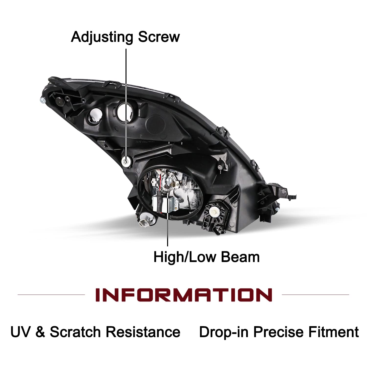 Amazon.com: JSBOYAT HID Type Headlight Assembly for 2006-2009