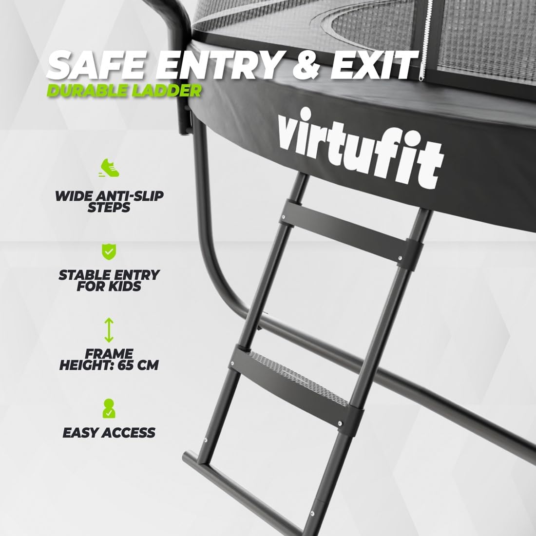 VirtuFit Trampolino per bambini con rete di sicurezza