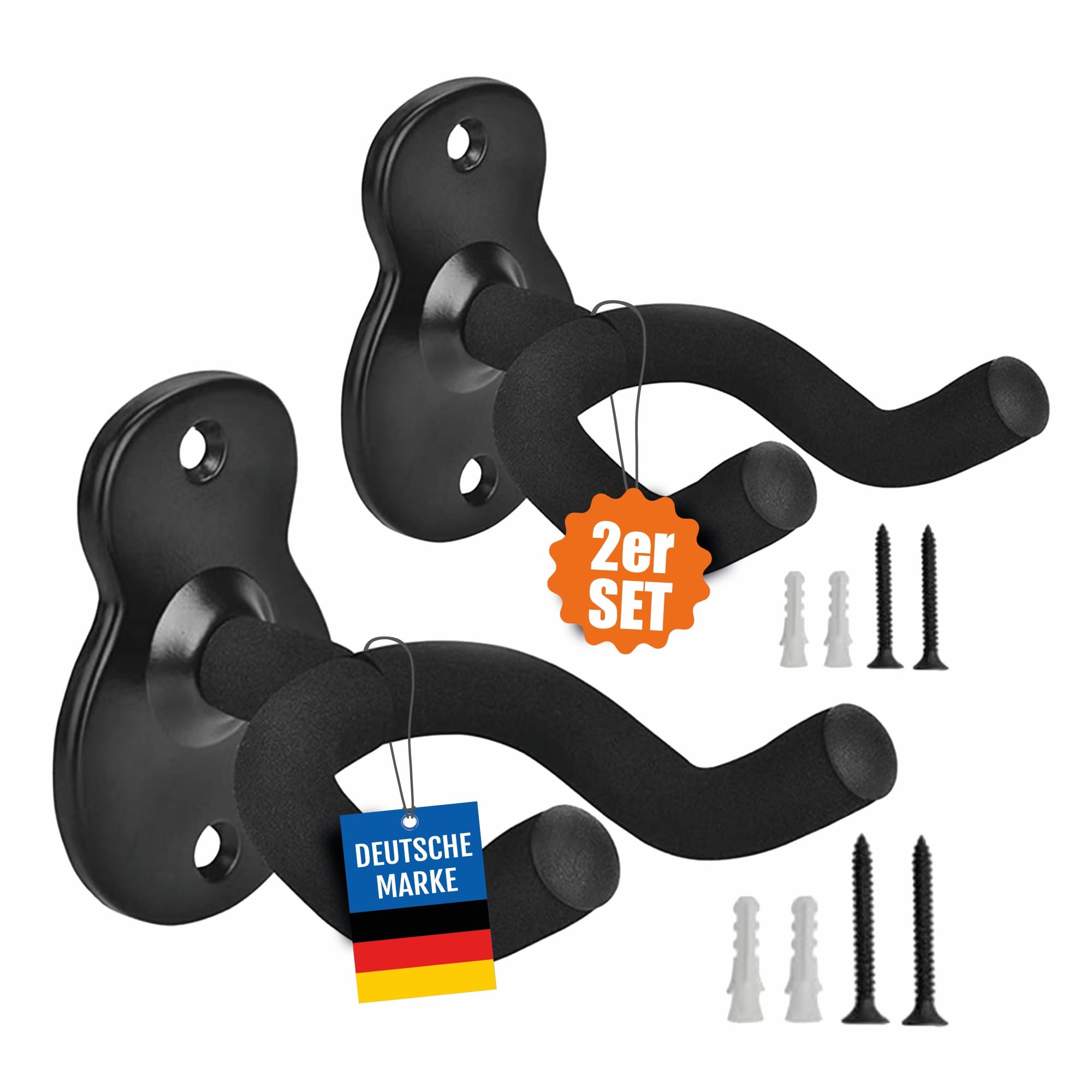 Supporto Da Parete Per Chitarra In Metallo – Con Rivestimento EVA, Regolabile, Per Chitarra Acustica, Elettrica E Basso