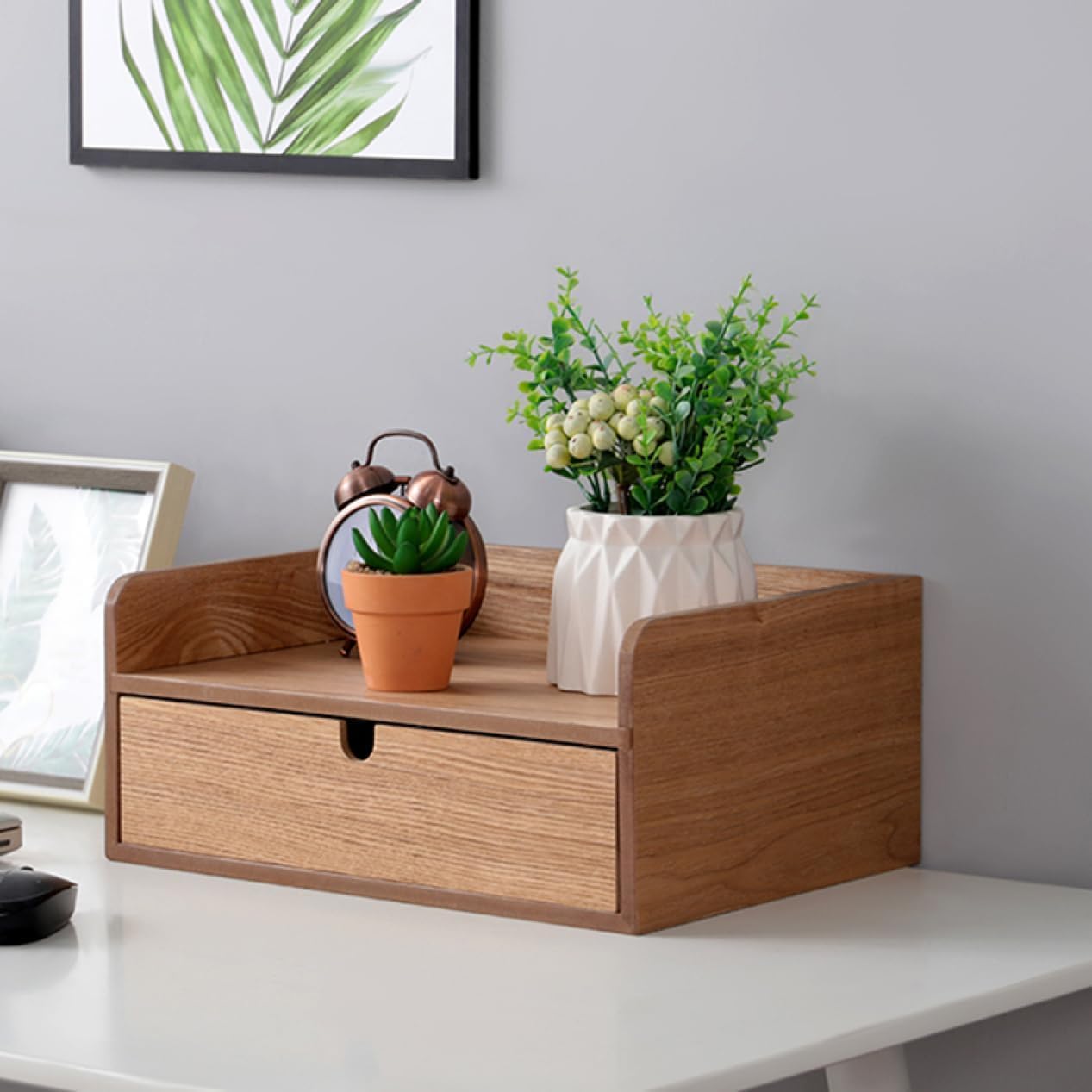 Amazon.co.jp: YinFENG 木製 レターボックス レターケース 引き出し