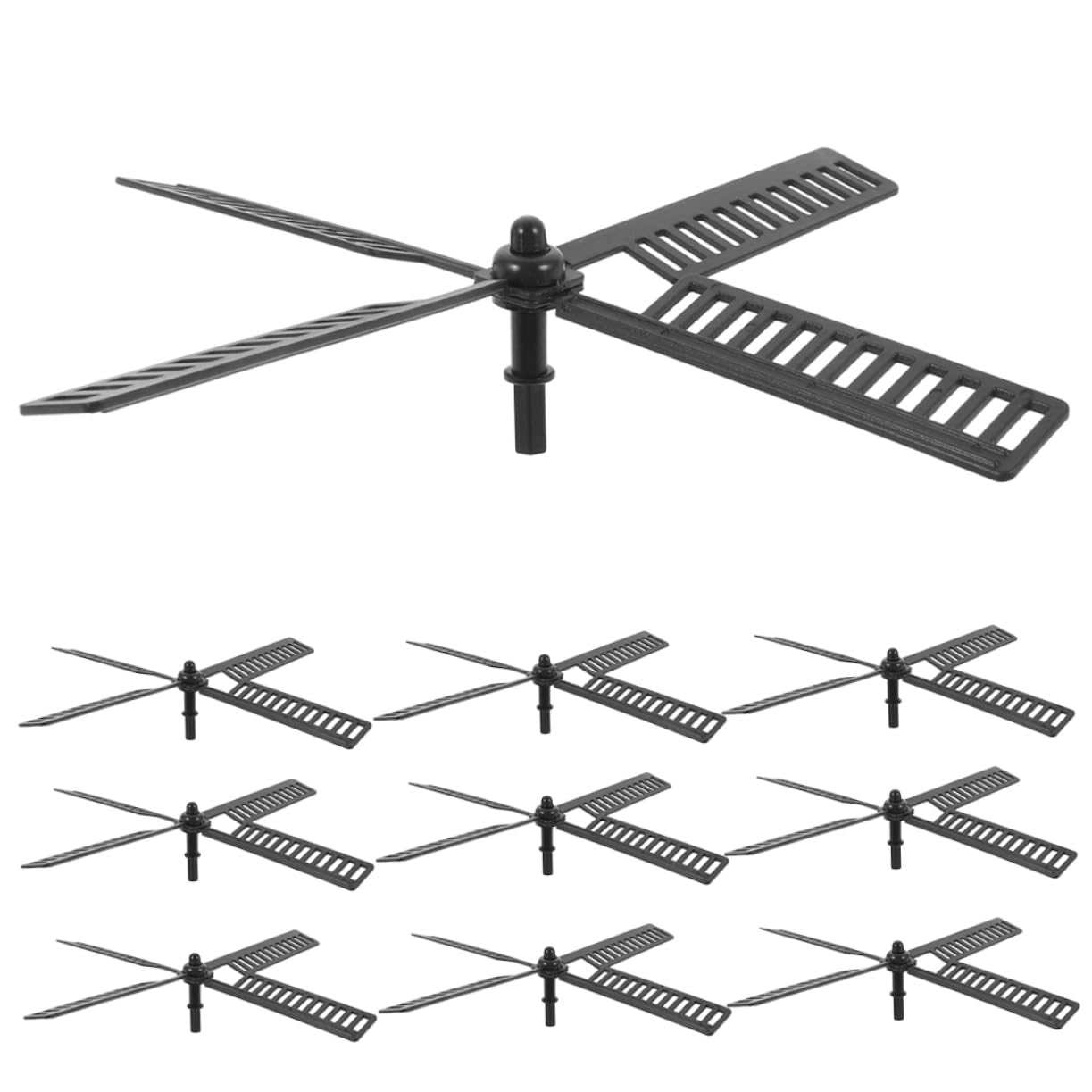 BESPORTBLE 20 Piezas aspas del Ventilador del Faro del Molino de Viento del Molino de Viento Solar Ventilador de Molino de Viento de jardín Hoja de Molino de Viento el plastico