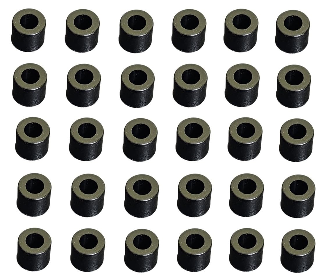 6×3.5x4mm - Nylon PCB Round Bush Spacer - Black - Pack of 30-picture-14