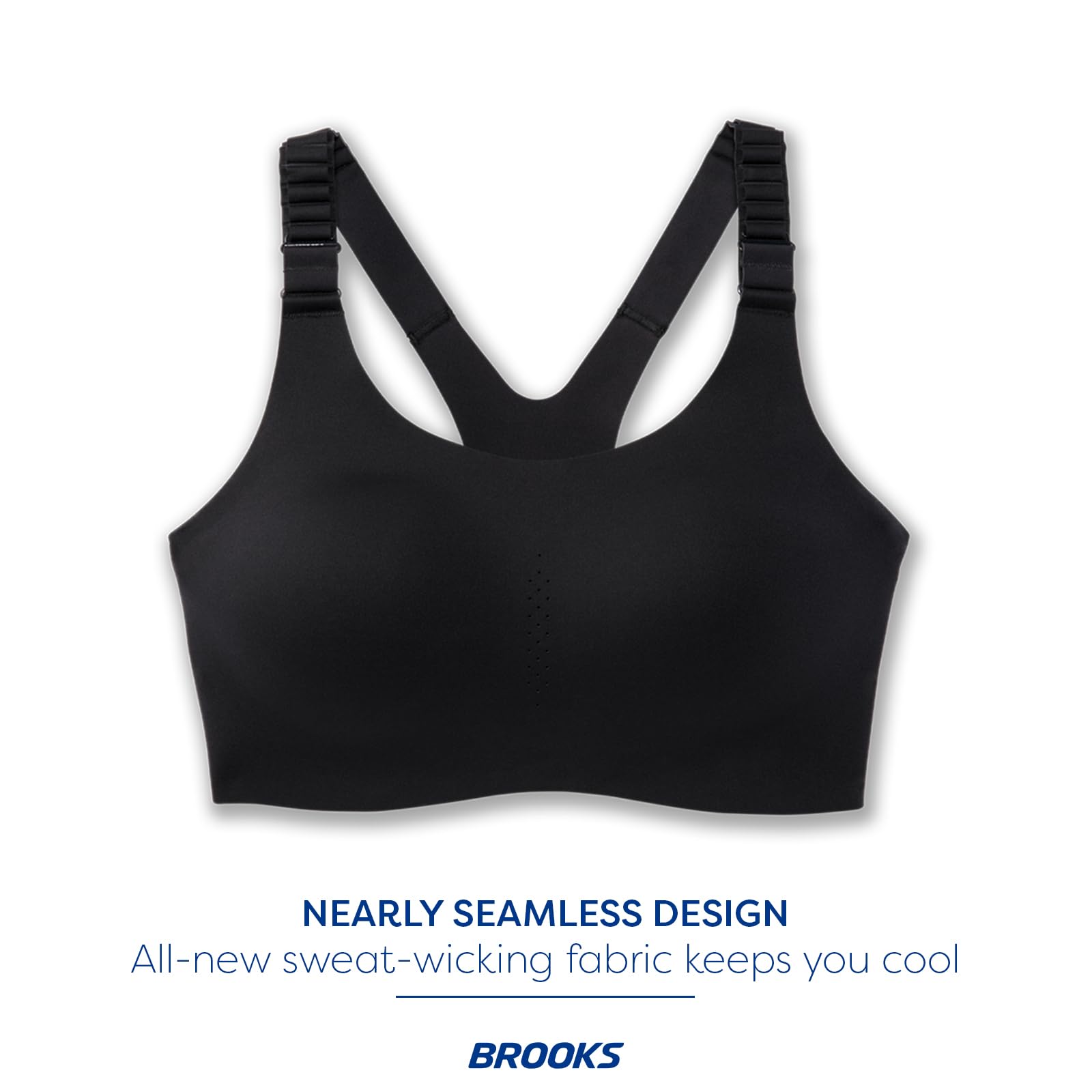 BROOKS 350085001 Dare Racerback Run Bra 2.0 Biustonosz sportowy Damski Czarny Rozmiar 0361D