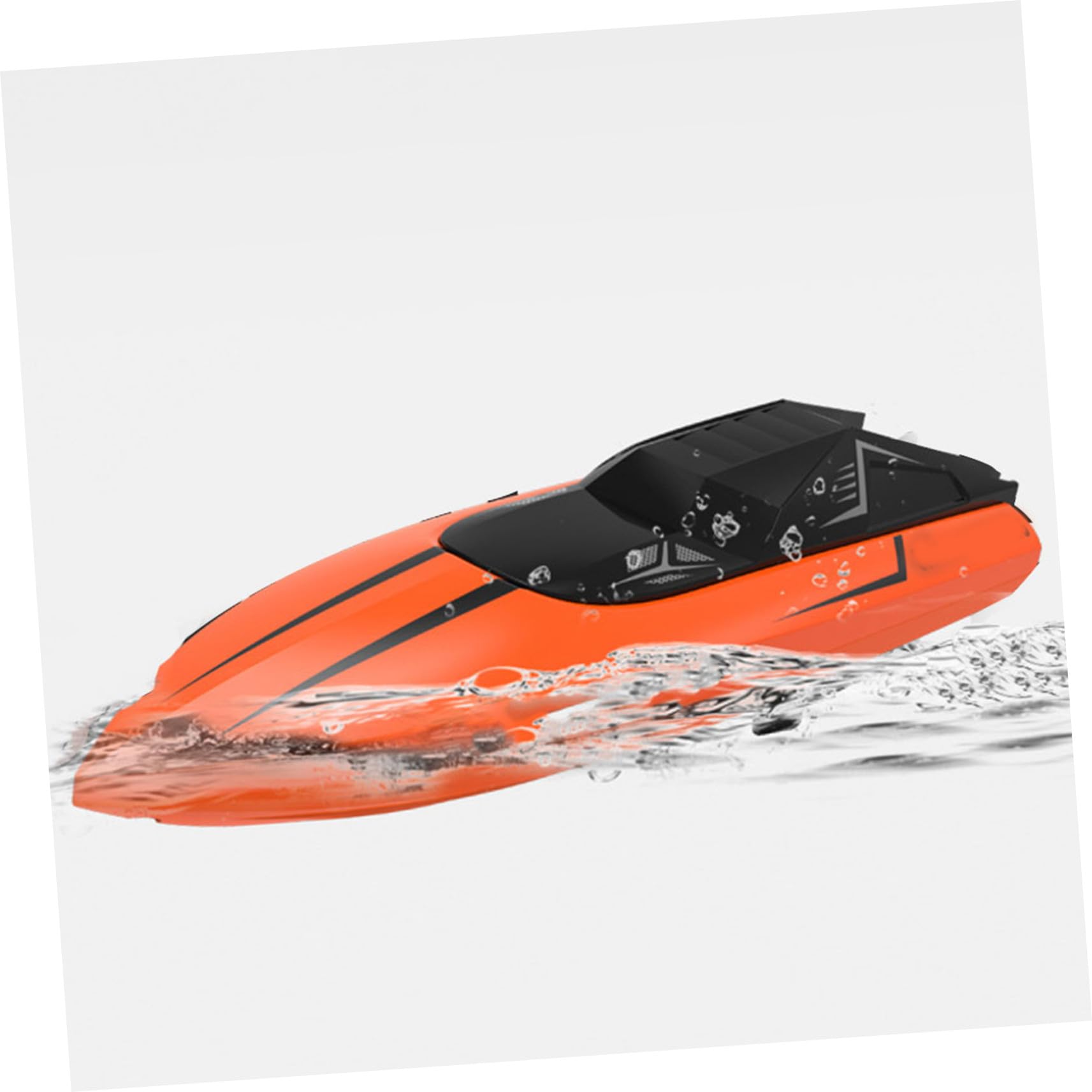 Toyvian 1set Motoscafo Elettrico Radiocomandato Per Design Aerodinamico Piscina e Laghi Colore Arancione