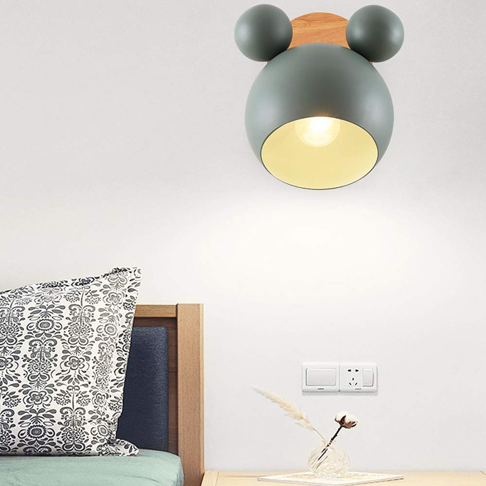 Creativo Applique da Parete Moderno Lampada da Parete Semplice Lampada a Muro E27 Nordico Stile Art Deco per Camera da Letto dei Bambini, Ristorante, Corridoio, Scale