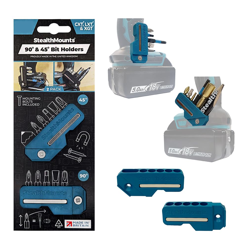 StealthMounts 4590 Magnetic Makita Bit Holders | Bit Holder for Makita Impacts and Drills (2 Pack)