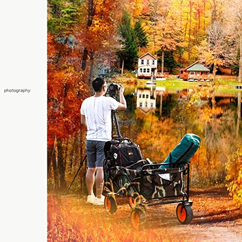 Carrito plegable multiusos para jardín y compras, estructura metálica y tela Oxford 600D, carga hasta 80Kg miniatura 5