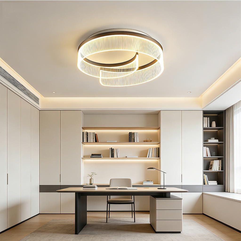 LED-Deckenleuchte Dreifarbig Dimmbar Kreisförmig Aufputz Acrylabdeckung Schlafzimmer Wohnzimmer Küche Flur
