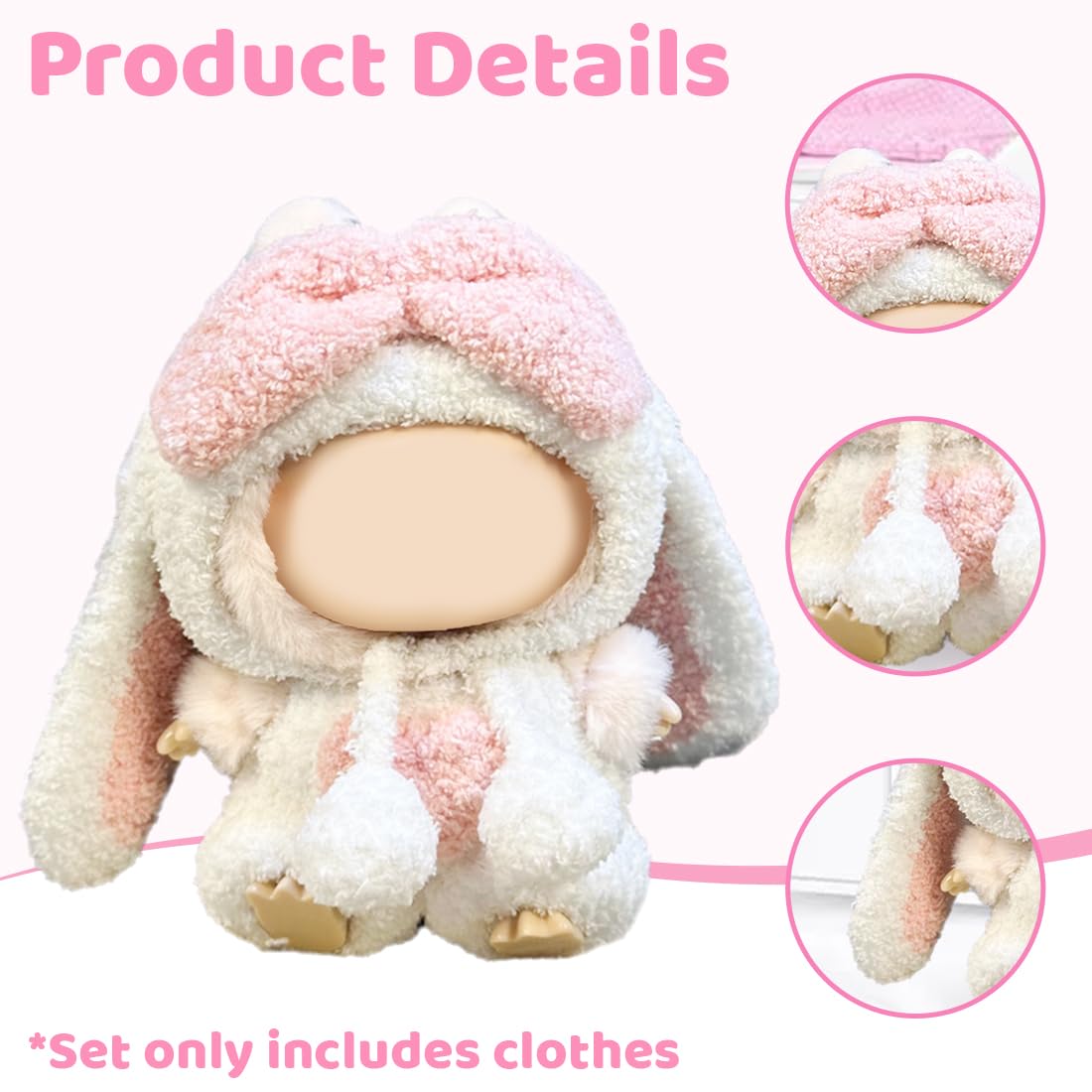 MLPKOI Puppenkleidung 4-tlg. Set - Schmetterlingsrock & Accessoires Für 17cm Plüschpuppen