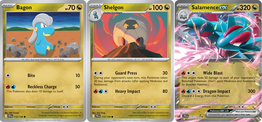 Amazon.com: Salamence ex 114/159 – Journey Together – Pokemon Double Rare  Card Lot : Toys & Games