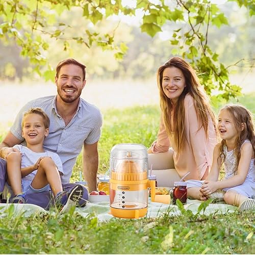 Miniatura 7 de Exprimidor manual para naranja, exprimidor de naranja limón y naranja, exprimidor manual de frutas, práctica herramienta de cocina con una taza y