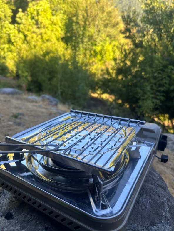 Classic Stove Toaster Kitchen Foldable Ideal For Camping Extremely Compact Toaster Bread Cookware 2 in 1 Heat Diffuser Quesadilla Maker Arepa Maker | Tostadora Arepera Quesadillera Cocina Camping image 4