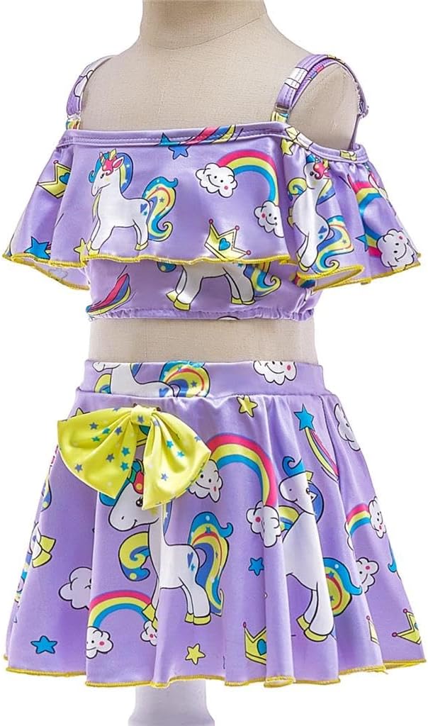 Dressy Daisy Unicorn Swimsuit Bathing Suit Swimwear 2 Piece Tankini with Swim Dress for Girls