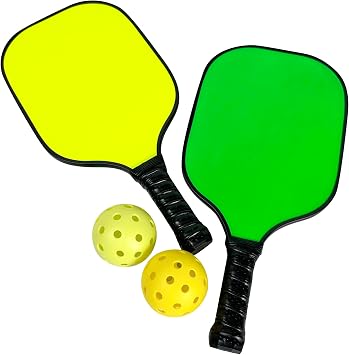 ESPN Neon Pickleball Set Includes 2 neon Paddles and 2 Balls