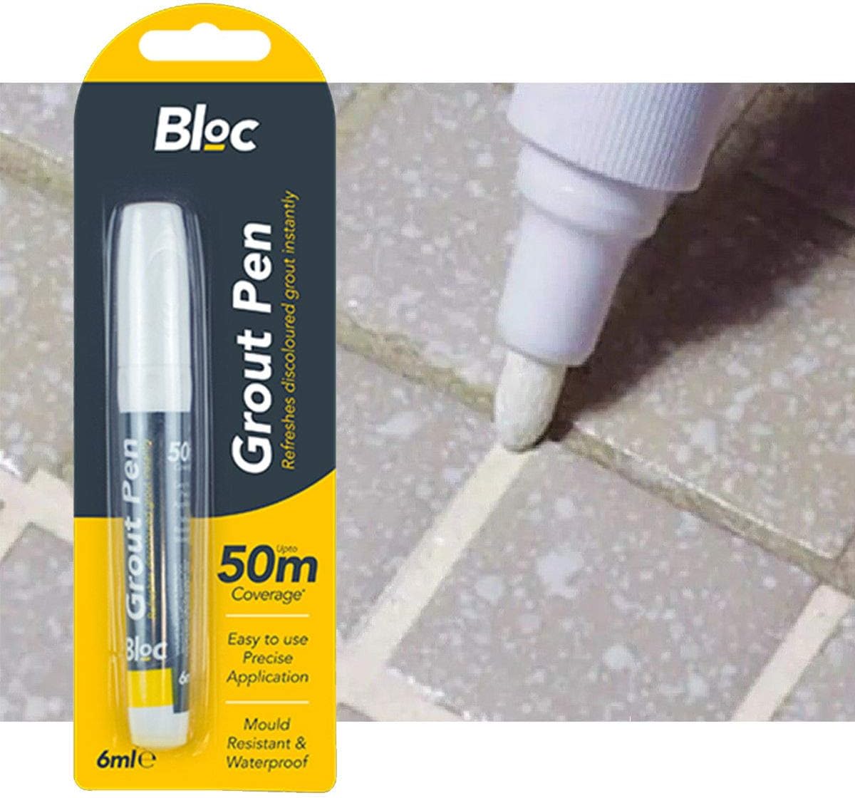 GROUT PEN Tile Refresher Reviver Kitchen Bathroom Shower Anti Mould