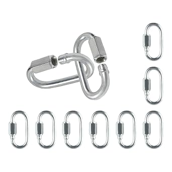 10Pcs Stainless Steel M3.5 Chain Link,1/8 Quick Link,Oval Threaded Repair Chain,174Lbs Capacity,Large Dog Chain,Camping Equipment,Uporstvo,1/8In,5/32In,3/16InM3.5,M4,M5