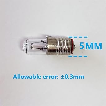 5PCS E5 6.3v Micro Mini Indicator E5 1.5V 2.5V Indicator Light Bulb E5 12V 24V Instrument Bulb,12V