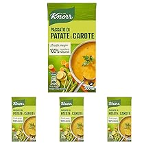 Knorr Passato Patate e Carote, Piatti Pronti Knorr con Ingredienti 100% Naturali, Senza Coloranti e Senza Conservanti Aggiunti, Fonte di Proteine e Ricco di Fibre, Vegetariano, Confezione da 2000ml