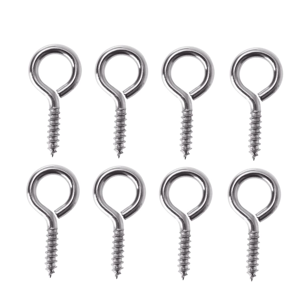 KONTONTY 50 Pcs Large Screw Eye Pin Bulk Jewelry Making Supplies Eyebolts for Crafting