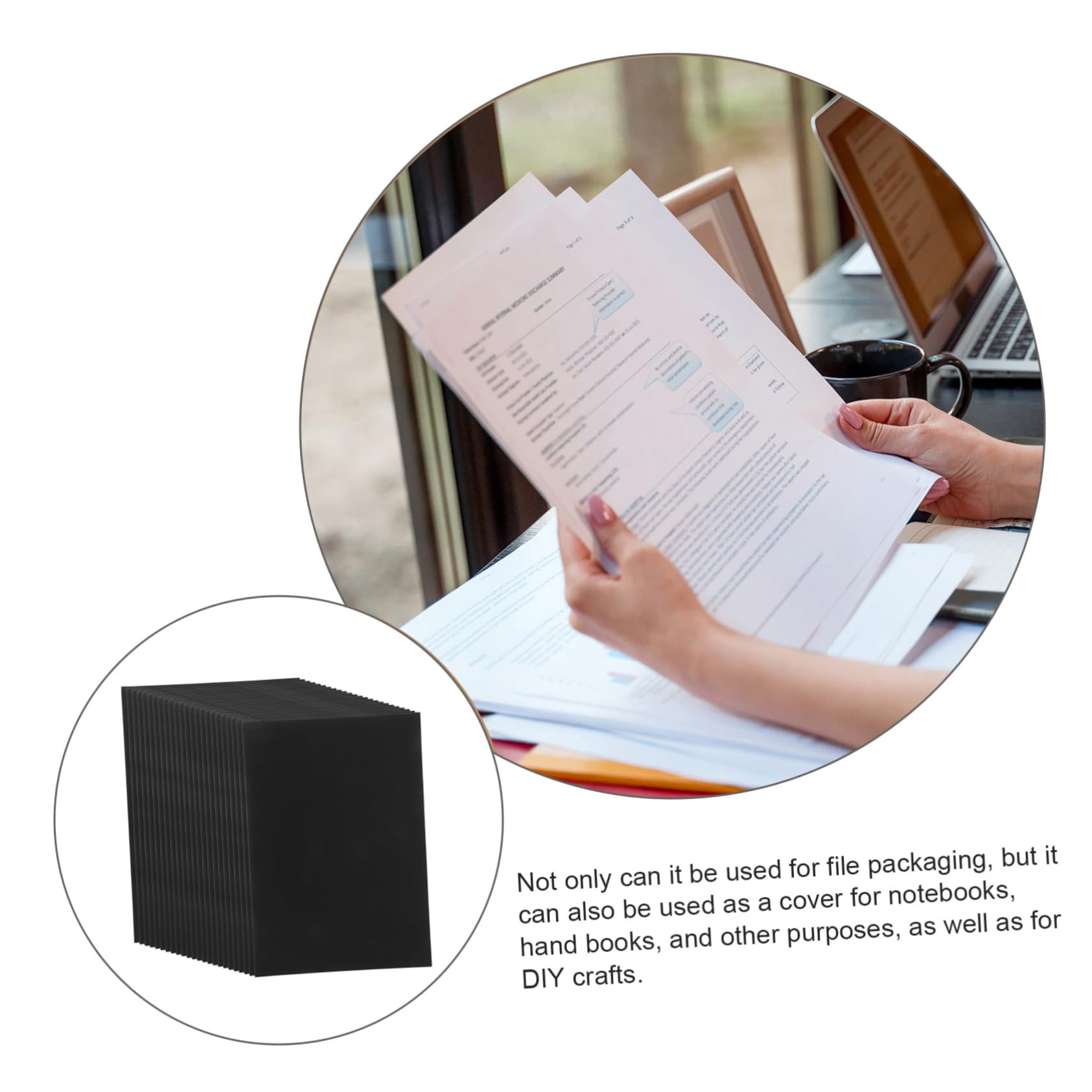 Operitacx Couvertures de Reliure A4 en Papier 100 Feuilles Couverture de Document Professionnel pour Bureau et Maison