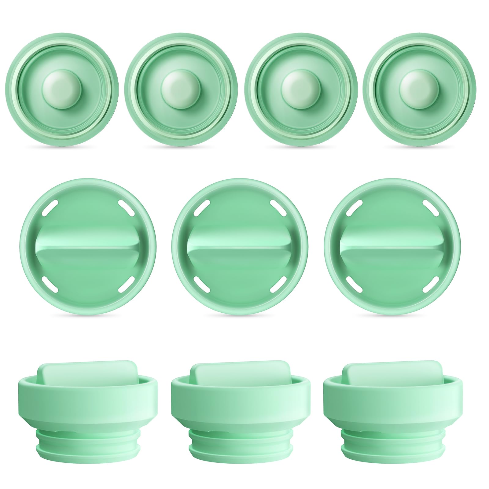 6pcs Duckbill Valves and 4pcs Diaphragm Compatible with Elvie Stride Pump Replacement Parts, Replace for Elvie Pump Valves Diaphragm Parts Accessories