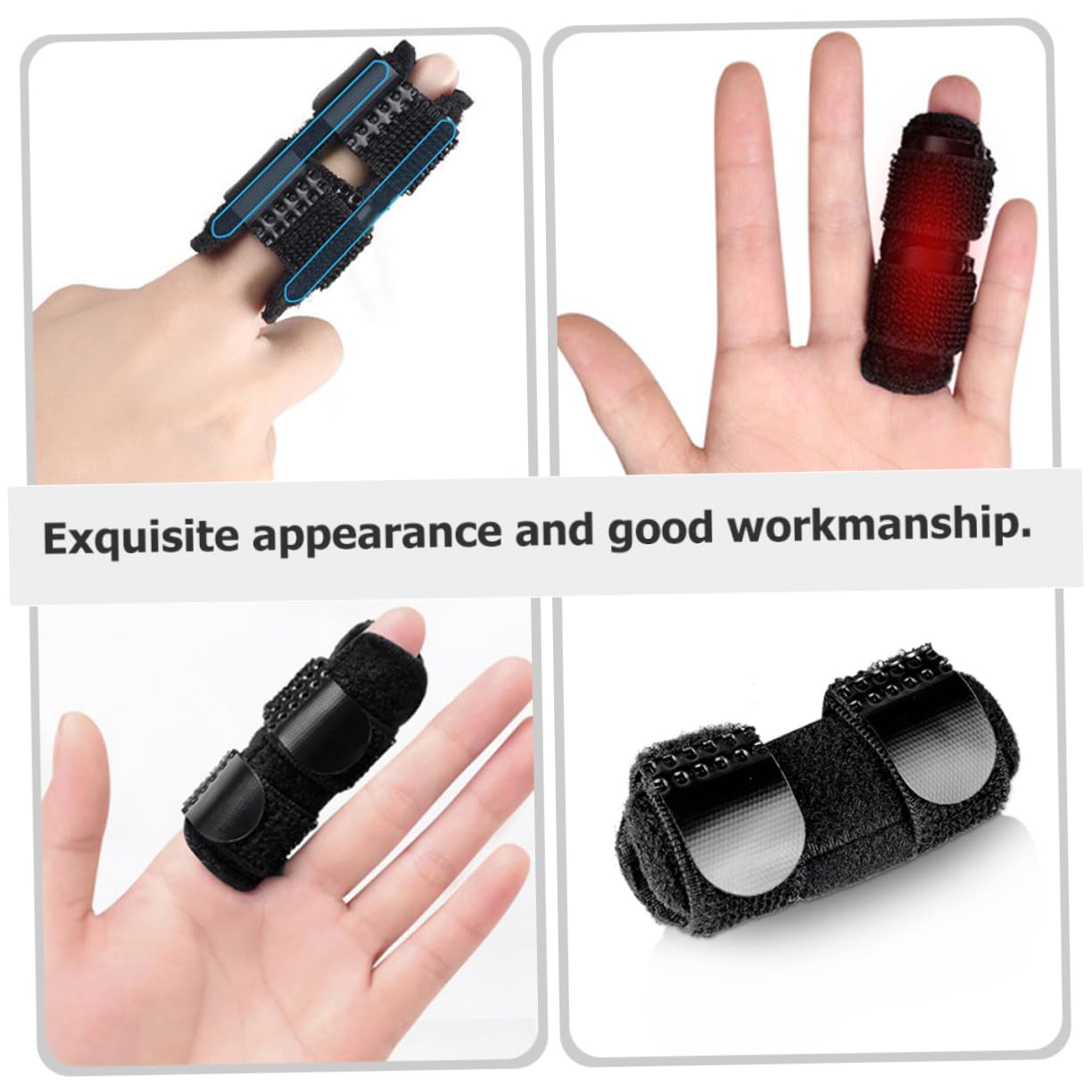 FOMIYES Finger Retainer Belt Adjustable Finger Retainer Fixing Joint Brace for Household Joint Brace