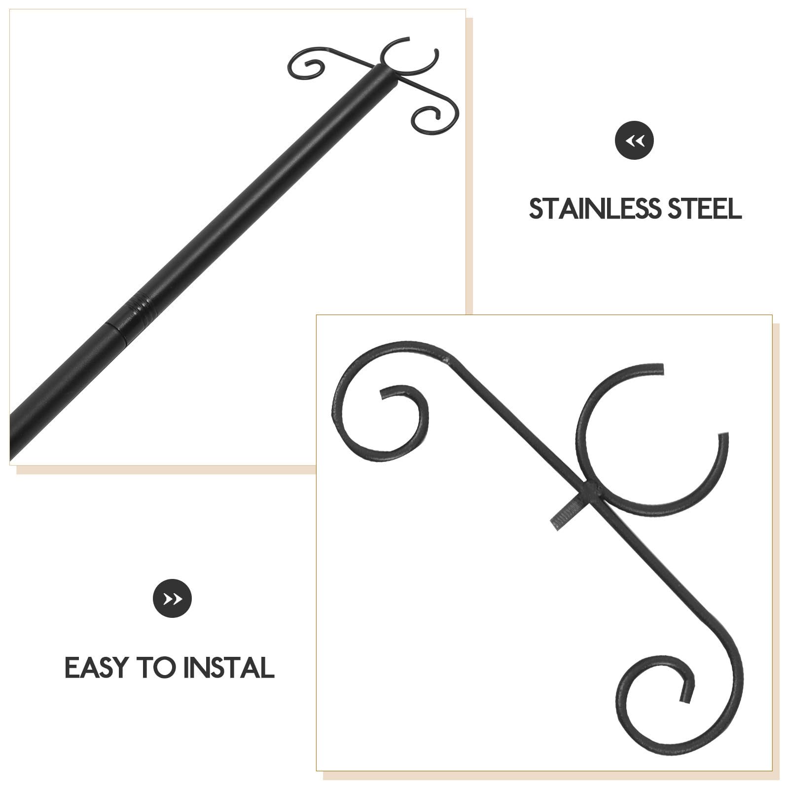 BESPORTBLE 2 Set Supporto per Luci a Stringa da Esterno in Acciaio Inox