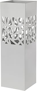 Portaombrelli bianco metallo 15.5x15.5x49 cm
