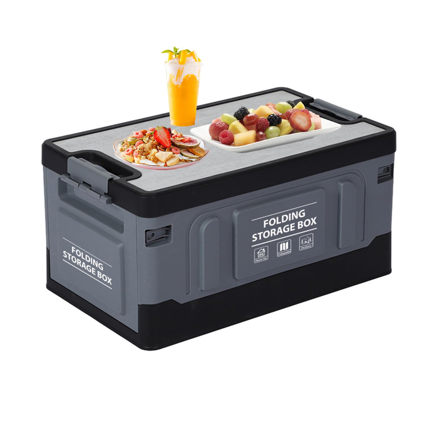 Caja de Maletero Plegable, Organizador de Maletero de Coche - Caja de Almacenamiento Impermeable de 60 L, Plegable | Estuche de Almacenamiento automotriz para Viajes por Carretera