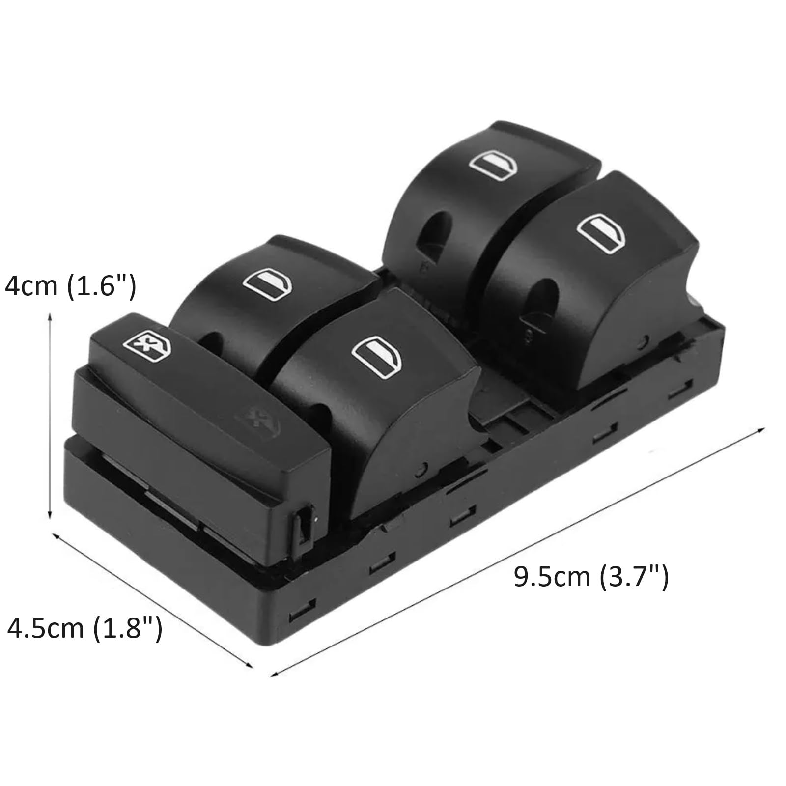 Interruttore Alzacristallo 4F0959851F Compatibile con Audi A3 S3 A6 S6 RS6 Q7 Porta Anteriore Sinistra