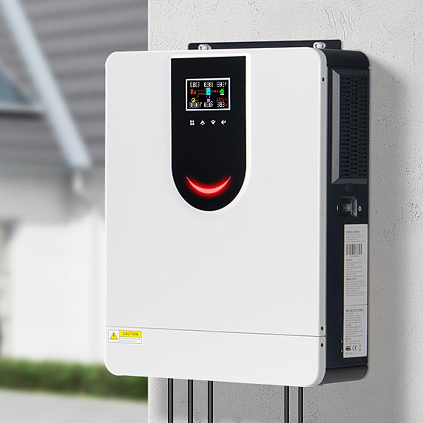 Inverter per accumulo Domestico a Onda sinusoidale Pura, Inverter fotovoltaico Solare, Controllo Macchina Tutto in Uno con Effetto Luce indicatrice RGB e Funzione WiFi,6.2KW
