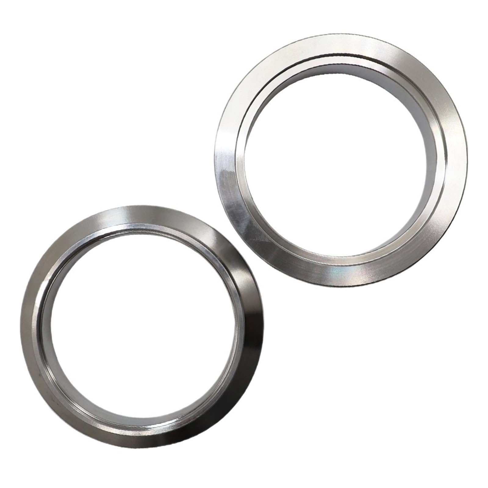 Decoration Split Flange 304 Stainless Steel Flange Exhaust Pipe Vshape Male Female Connector Kit for Industrial Pipes(2 inch 51mm)