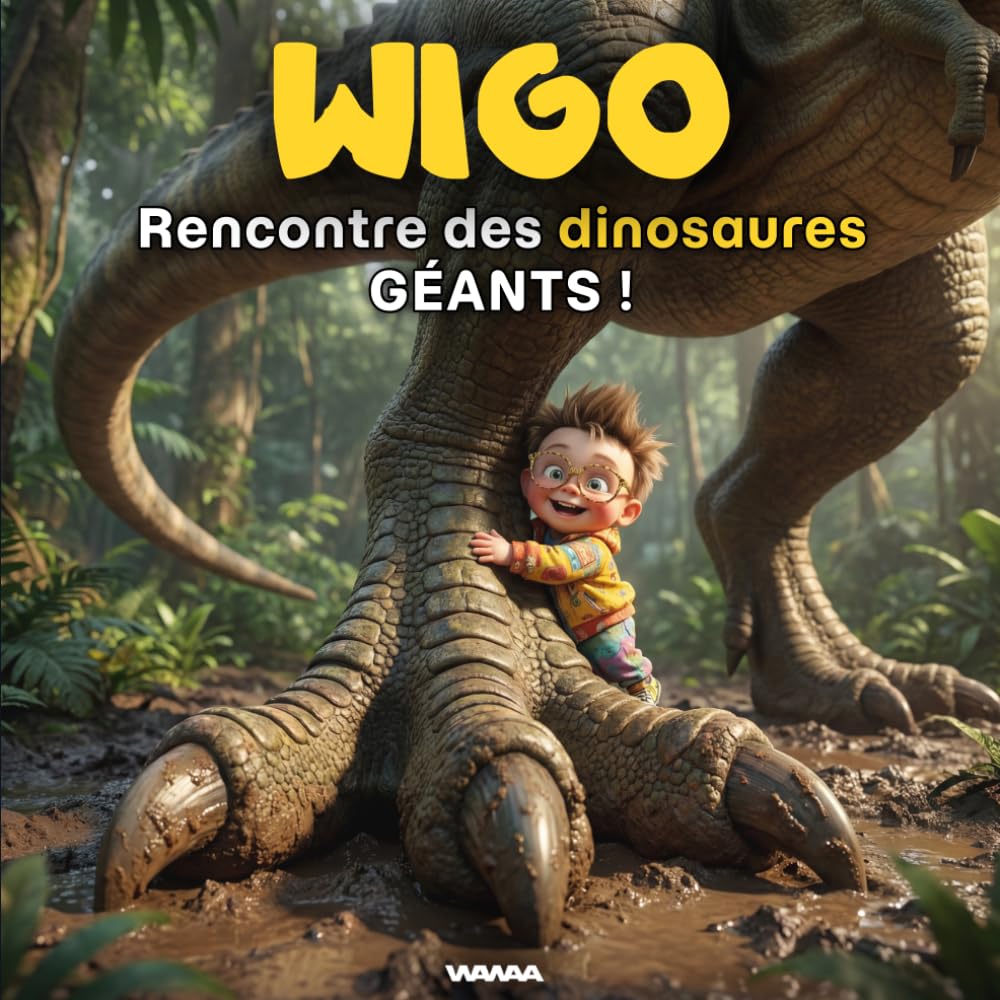 Wigo Rencontre des Dinosaures GÉANTS !: Un Livre de Dinosaures pour Enfants et Bébés (Wigo Rides)