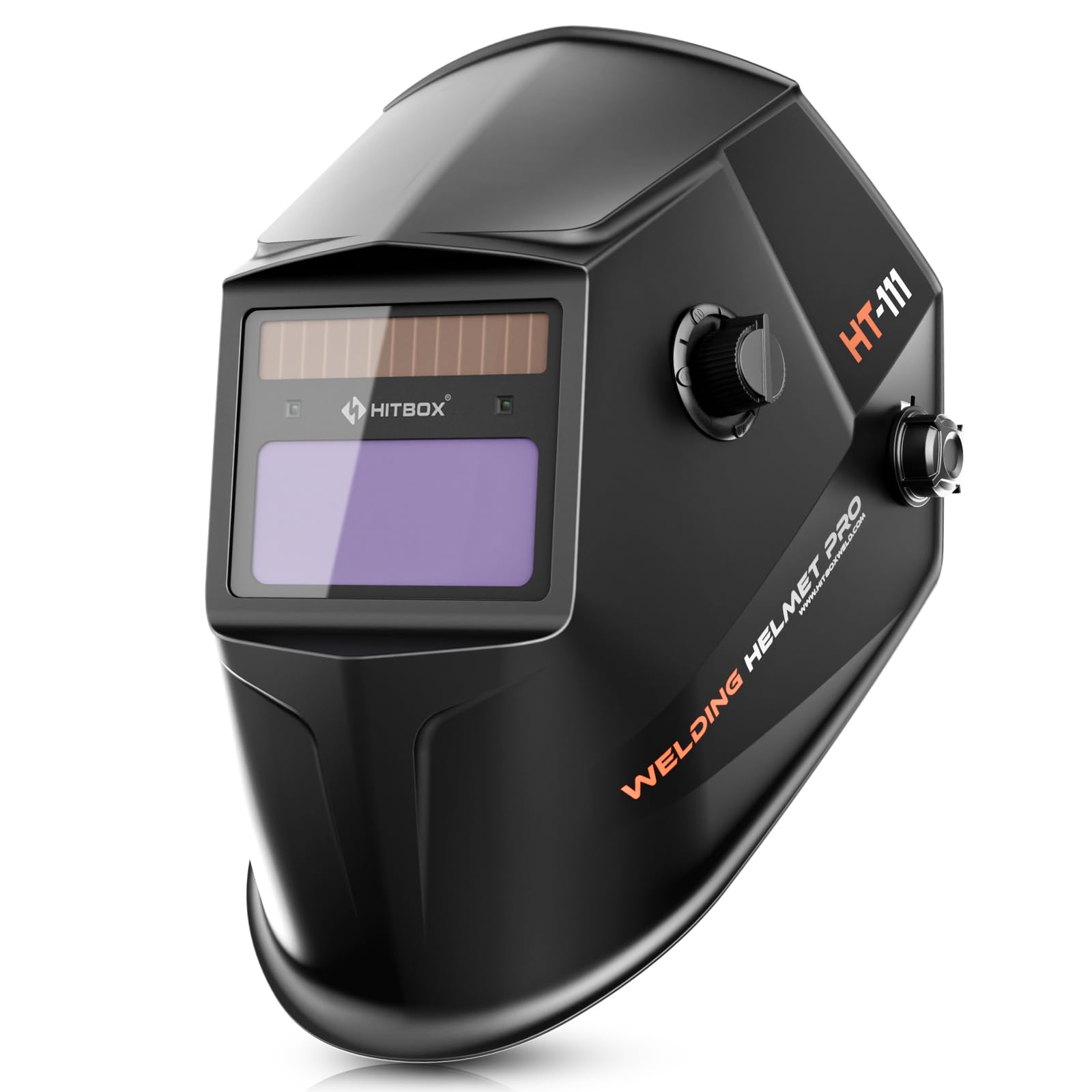 HITBOX Welding Helmet Automatic Shading DIN 4/5-9/9-13 Solar Powered