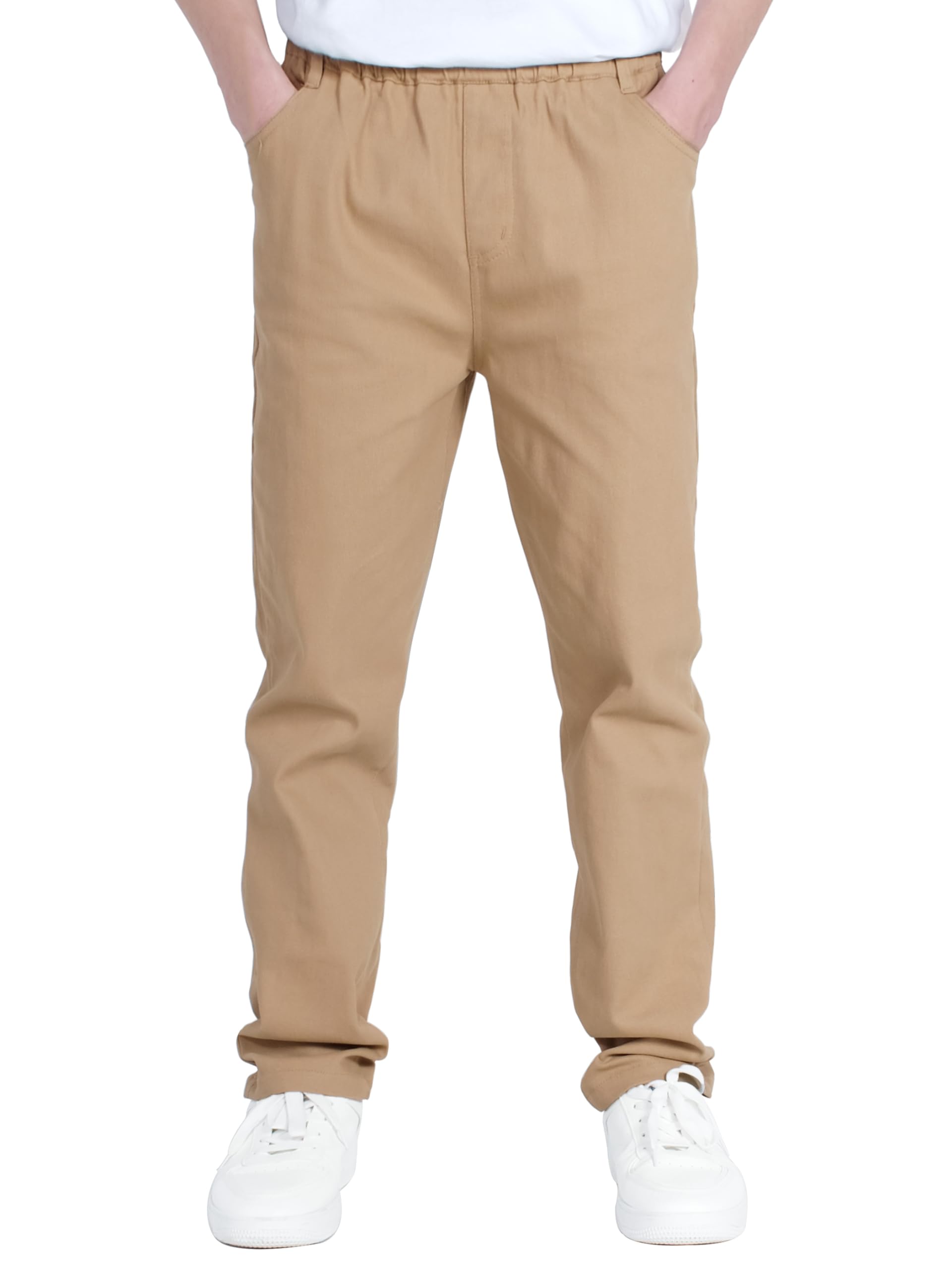 CAMLAKEE Pantalones Cargo Niños Jogger Niño con Cintura Elástica